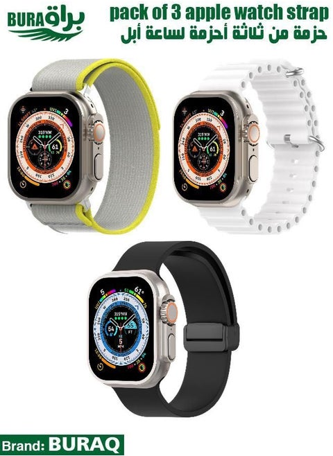 Apple Watch Band Strap For Apple Watch Ultra 2/Ultra 49mm, Series 10 46mm, 9/8/7 45mm, SE2/SE/6/5/4 44mm, 3/2/1 42mm
