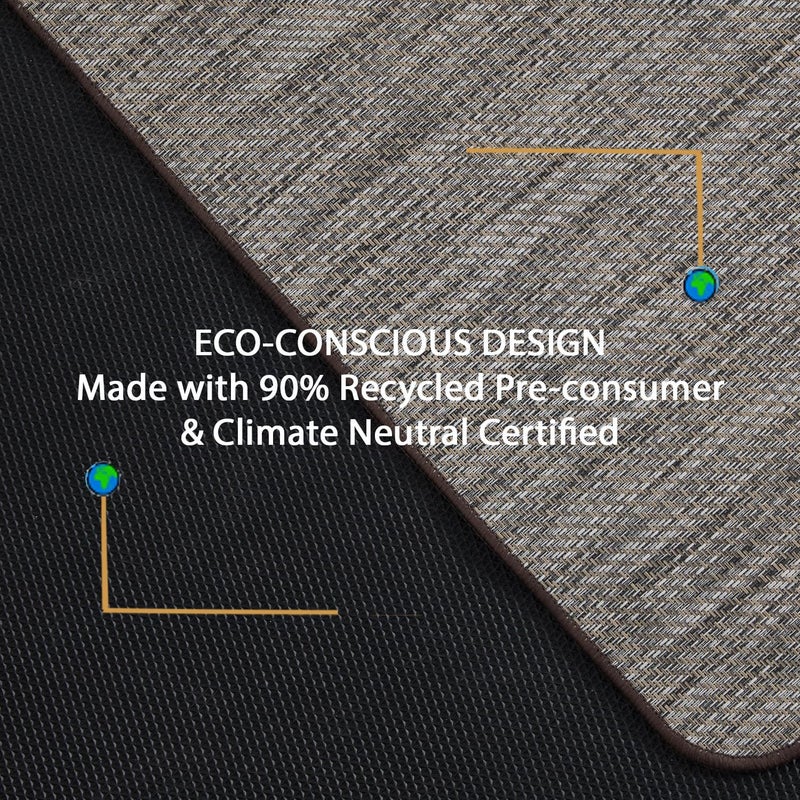 RccugmatS Chair Mat for Hardwood & Tile Floor, 36" x 48" Heavy Duty Office Chair Mat for Rolling Chairs, Anti Slip, Non-Curve, Floor Protector for Home Office, Heathered Gray - Image 4