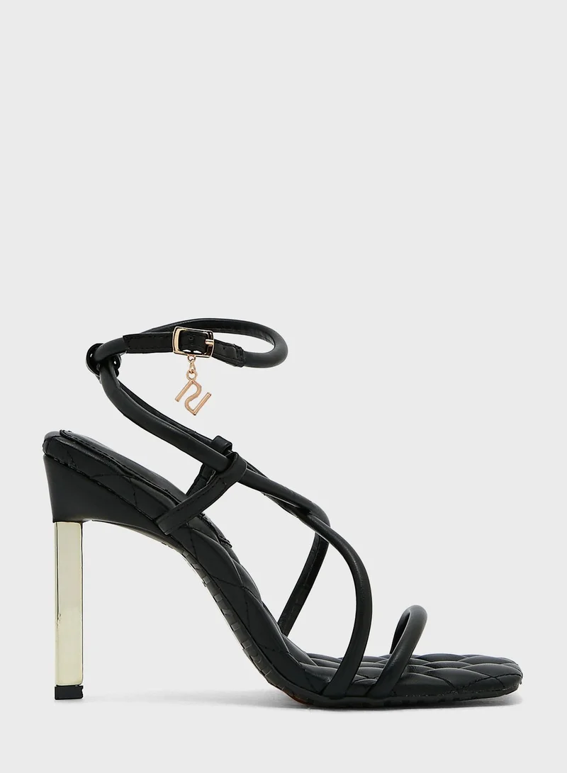 RIVER ISLAND Metal Heel Barely There Sandals