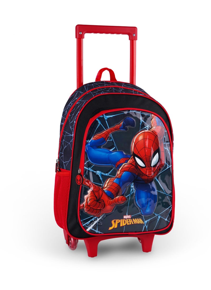 MARVEL Marvel Spiderman 5-in-1 Trolley Backpack Set with Lunch Bag, Pencil Case, Lunch Box, and Water Bottle - 16 Inch, Waterproof, Thermal Insulated, and Easy to Use.  - Image 2