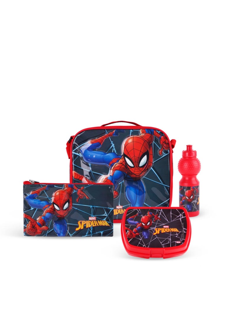 MARVEL Marvel Spiderman 5-in-1 Trolley Backpack Set with Lunch Bag, Pencil Case, Lunch Box, and Water Bottle - 16 Inch, Waterproof, Thermal Insulated, and Easy to Use.  - Image 4