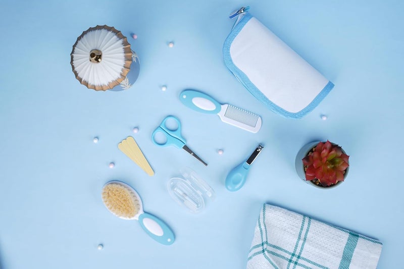 ZUPTIX 6 in 1 Baby Grooming Kit Infant & Toddler Care Essentials with Soft Hair Brush Newborn Care Set with Hair Brush, Comb, Nail Clippers, Scissors, Nasal Aspirator & Nail File Newborn Baby Grooming Kit Nail File & Nasal Aspirator - Image 5