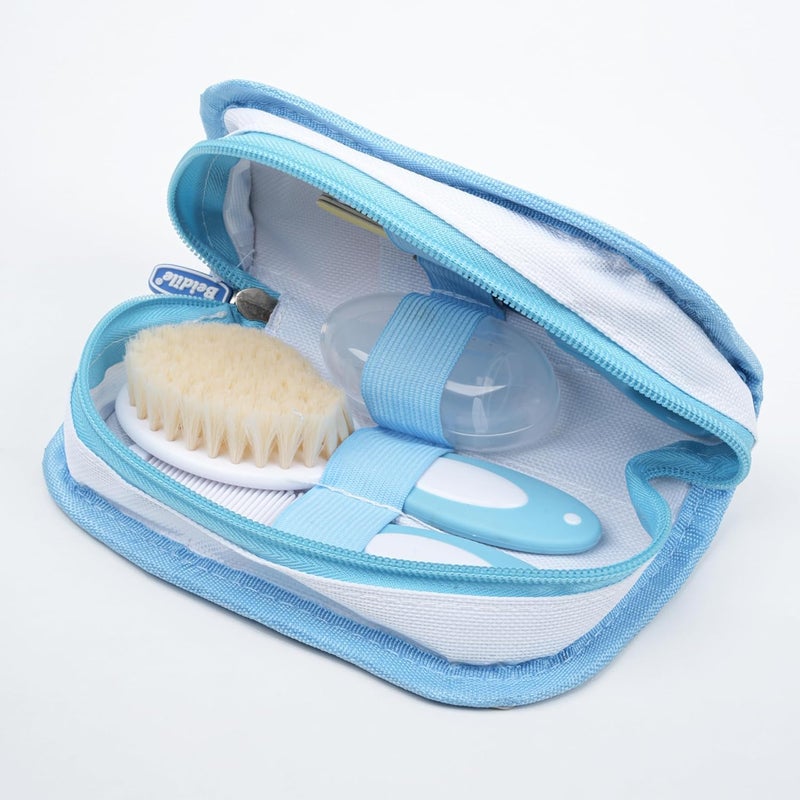 ZUPTIX 6 in 1 Baby Grooming Kit Infant & Toddler Care Essentials with Soft Hair Brush Newborn Care Set with Hair Brush, Comb, Nail Clippers, Scissors, Nasal Aspirator & Nail File Newborn Baby Grooming Kit Nail File & Nasal Aspirator - Image 1