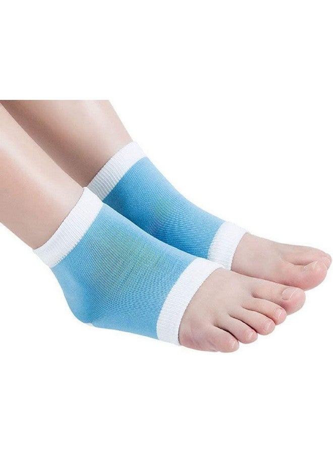 Ezyfit جوارب كعب جل مرطب EZYFIT مع وسادة جل نباتية مفتوحة الأصابع لتخفيف الجفاف والتشققات والألم للرجال والنساء - مقاس مجاني - Image 3