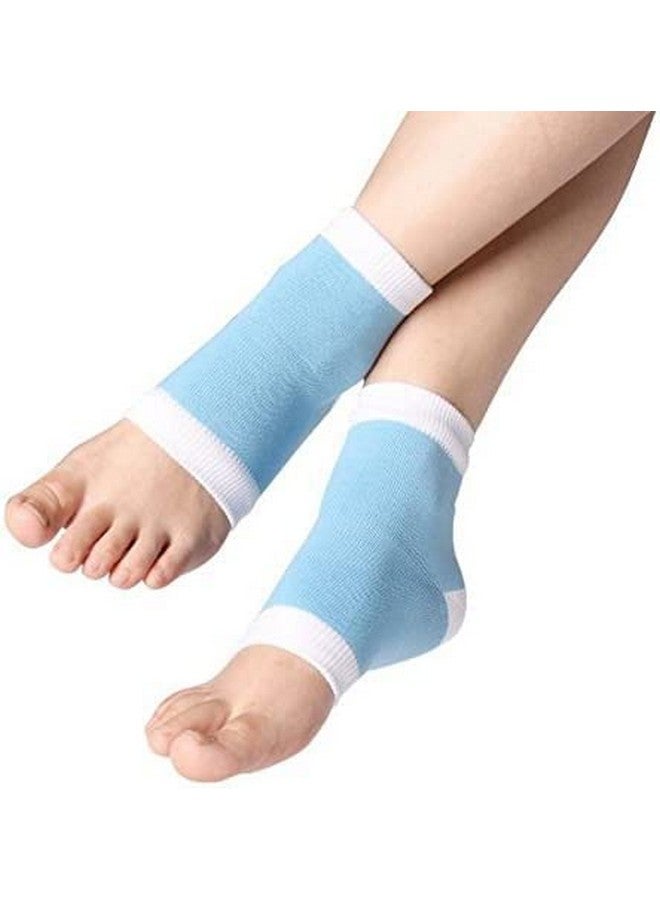 Ezyfit جوارب كعب جل مرطب EZYFIT مع وسادة جل نباتية مفتوحة الأصابع لتخفيف الجفاف والتشققات والألم للرجال والنساء - مقاس مجاني - Image 4