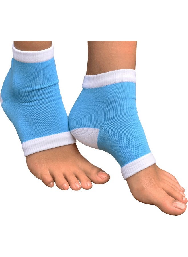 Ezyfit جوارب كعب جل مرطب EZYFIT مع وسادة جل نباتية مفتوحة الأصابع لتخفيف الجفاف والتشققات والألم للرجال والنساء - مقاس مجاني - Image 1