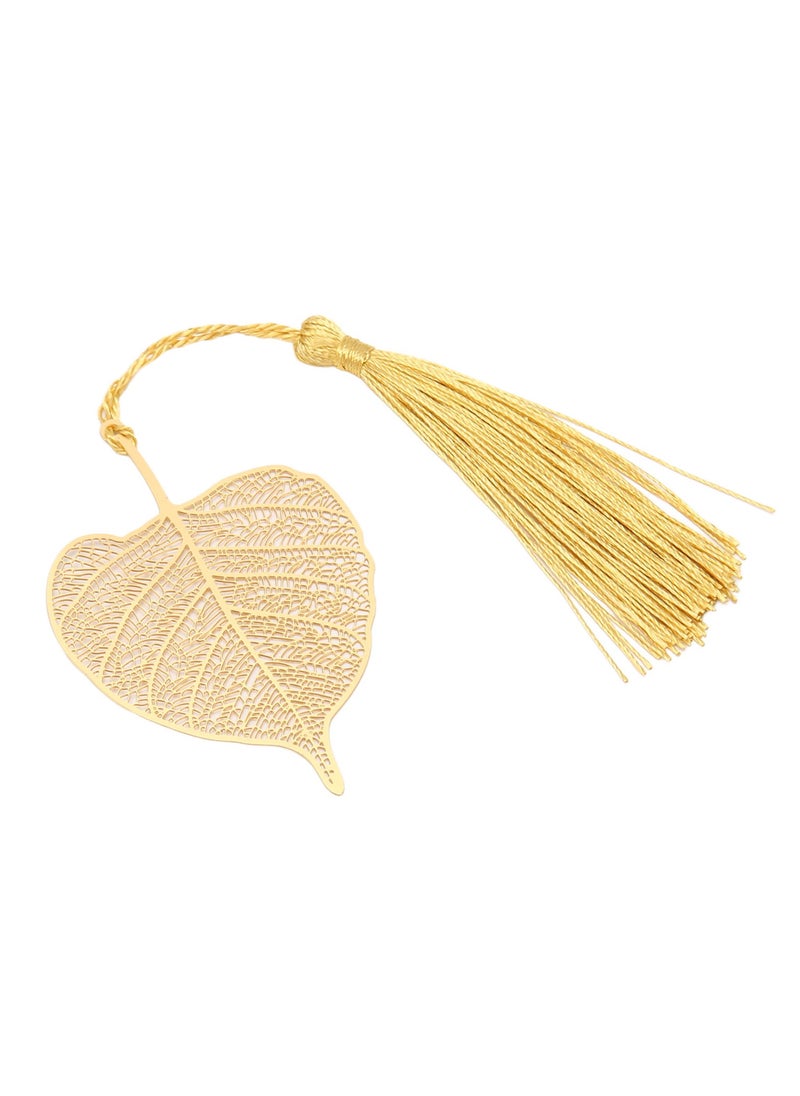 Velaurs Retro Leaf Vein Hollow Bookmark Tassel Bookmark Gift Bodhi Leaf  - Image 1