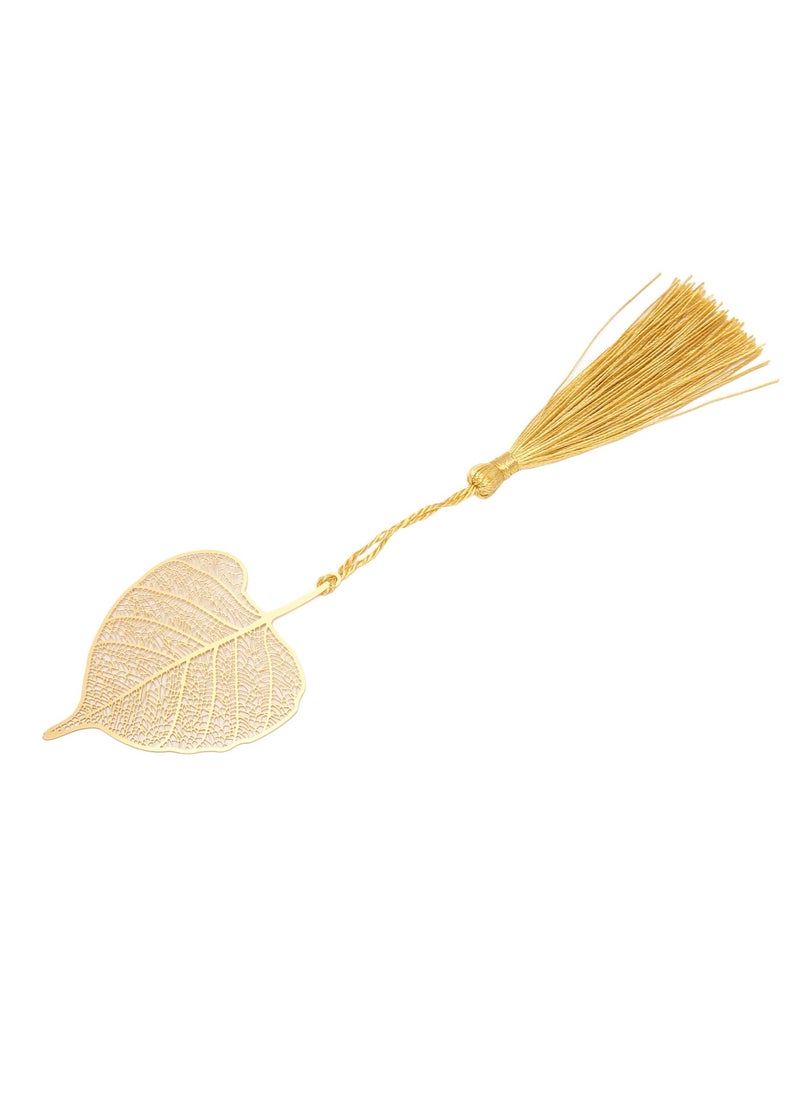 Velaurs Retro Leaf Vein Hollow Bookmark Tassel Bookmark Gift Bodhi Leaf  - Image 2