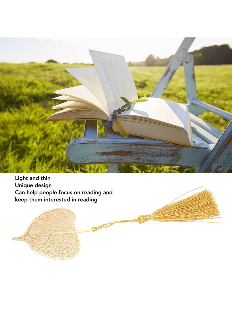Velaurs Retro Leaf Vein Hollow Bookmark Tassel Bookmark Gift Bodhi Leaf  - Image 4