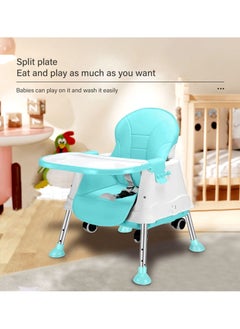 Bonita 3 In 1 Convertible High Chair For Kids And Babies With Adjustable Height And Footrest Baby Toddler Feeding Booster Seat With Tray, Wheels, Safety Belt and Cushion For 3 Months to 3 Years  - Image 3