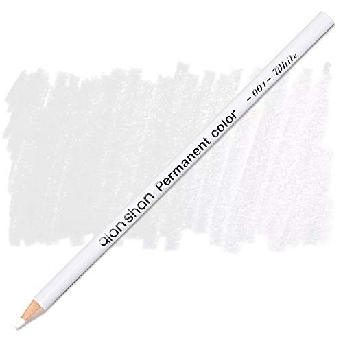 qianshan 5Pcs Black White Color Pencils - Permanent Color Drawing Pencil Oil-based Wooden Colored Pencils for Artist and Beginner Art Projects, 2 Colors of 3 White, 2 Black - Image 5