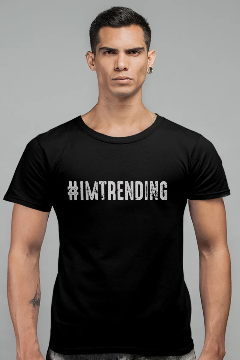 I'm Very Fashionable Black Short Sleeve Men's T-Shirt