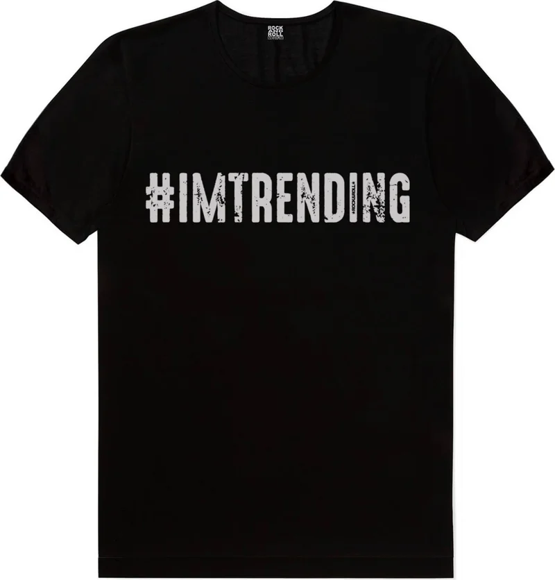 Rock&Roll  I'm Very Fashionable Black Short Sleeve Men's T-Shirt for Men | Best Price UAE