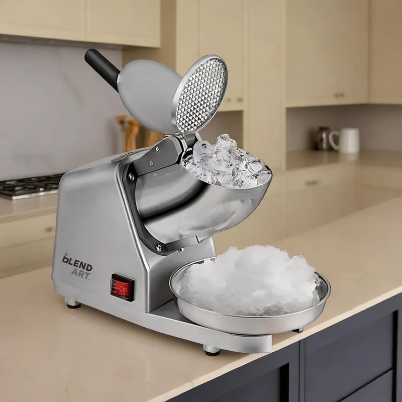 BLEND ART Blend Art Electric Ice Crusher Machine HeavyBlade Ice Gola Maker Shaver CopperWired Motor HeavyDuty Stainless Steel Body Durable Quiet for Home Cafes Restaurants 1Year Warranty  - Image 1