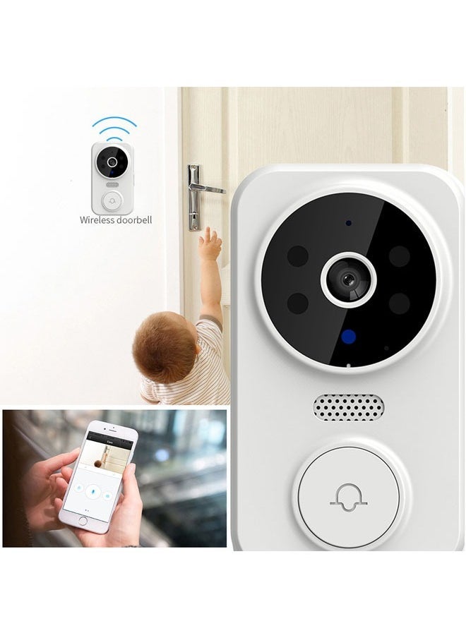 ZVEV جرس باب فيديو ذكي، كاميرا واي فاي لاسلكية مع إنتركم جرس باب صوت وصورة ثنائي الاتجاه مع جرس ذكي للأمان مع تخزين سحابي ومراقبة في الوقت الحقيقي لمدخل رؤية ليلية عالية الدقة + مشاركة تطبيق المنزل - Image 3