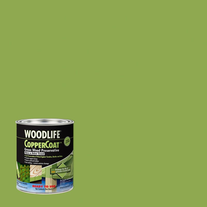 Rust-Oleum 1904A Wolman (Woodlife) CopperCoat Green Wood Preservative-Below Ground, Quart - Image 2