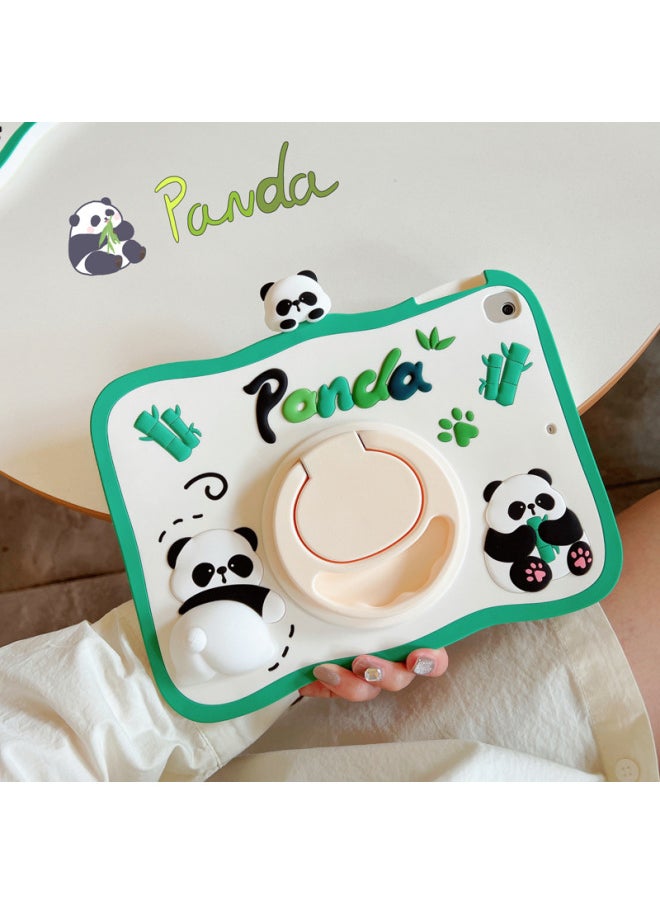 Ipad 10 Protective Case Silicone Mini 1/2/3 Soft Pro 4/5 Air Shell Digital Computer Tablet Protective Cover-Color:360 Spin Pinch Panda-Applicable Model:pro11 2018/2020/2021/2022  - Image 1
