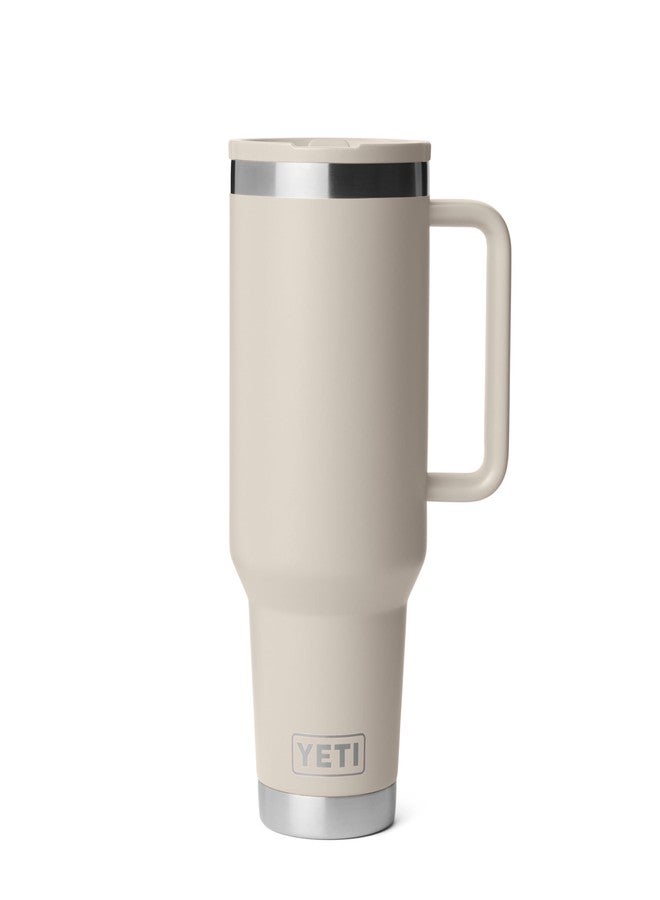 YETI كوب السفر YETI Rambler سعة 40 أونصة مع غطاء قشة قابل للطي - فولاذ مقاوم للصدأ، معزول بالفراغ، مقاوم للتسرب، مناسب لحامل الأكواب، لون كيب توبي - Image 1