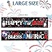 Sumind 2 Pieces Happy 4th of July Decorations Outdoor Patriotic Banner God Bless America Banner Fourth of July Banners Backdrop Sign for Outside Memorial Day Independence Day Party Decor Supplies - Image 2