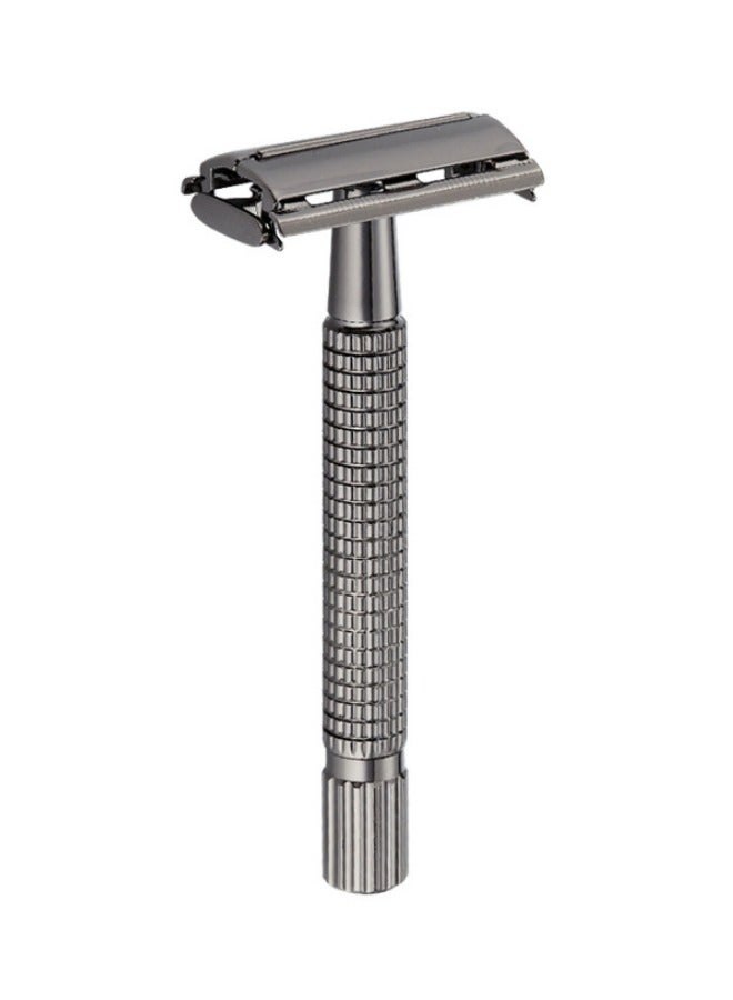 Safety Razor Double Edge Nostalgic Long Handle Butterfly Open Razor