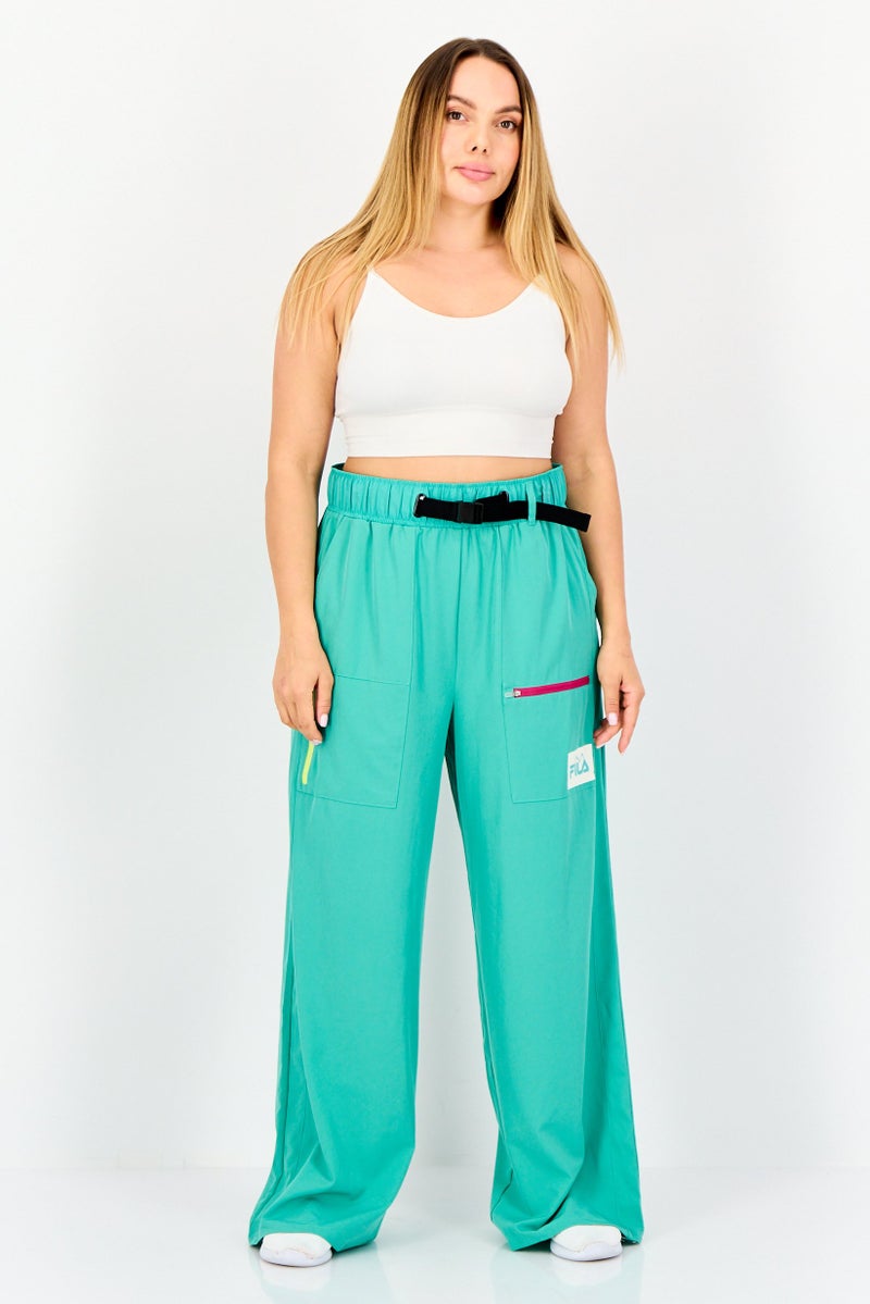 FILA سروال رياضي نسائي مناسب أولاني للتدريب، أخضر - Image 4