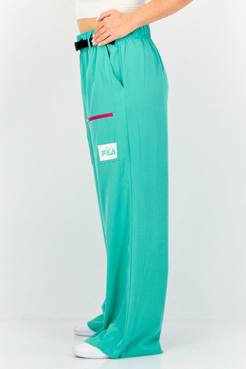 FILA سروال رياضي نسائي مناسب أولاني للتدريب، أخضر - Image 2