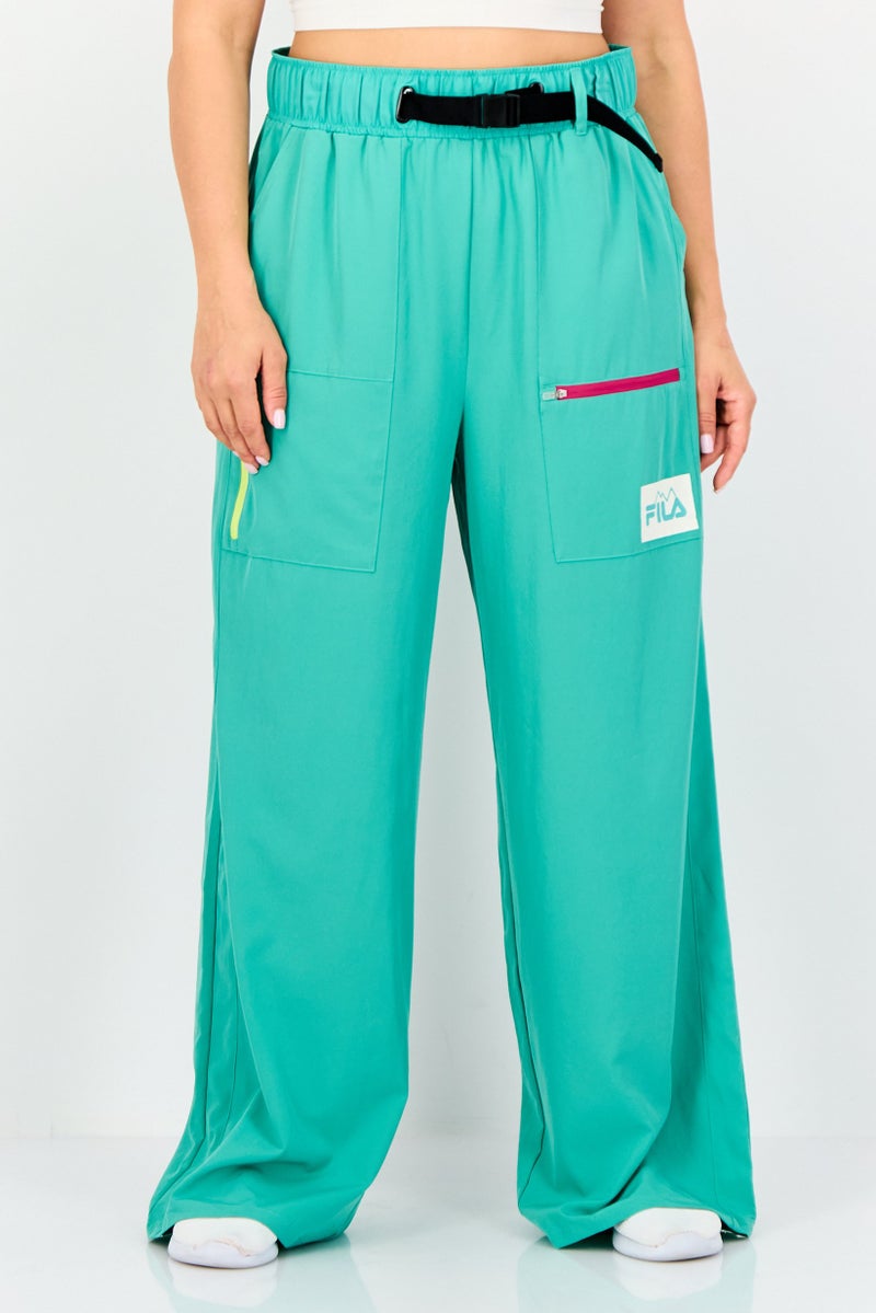 FILA سروال رياضي نسائي مناسب أولاني للتدريب، أخضر - Image 1