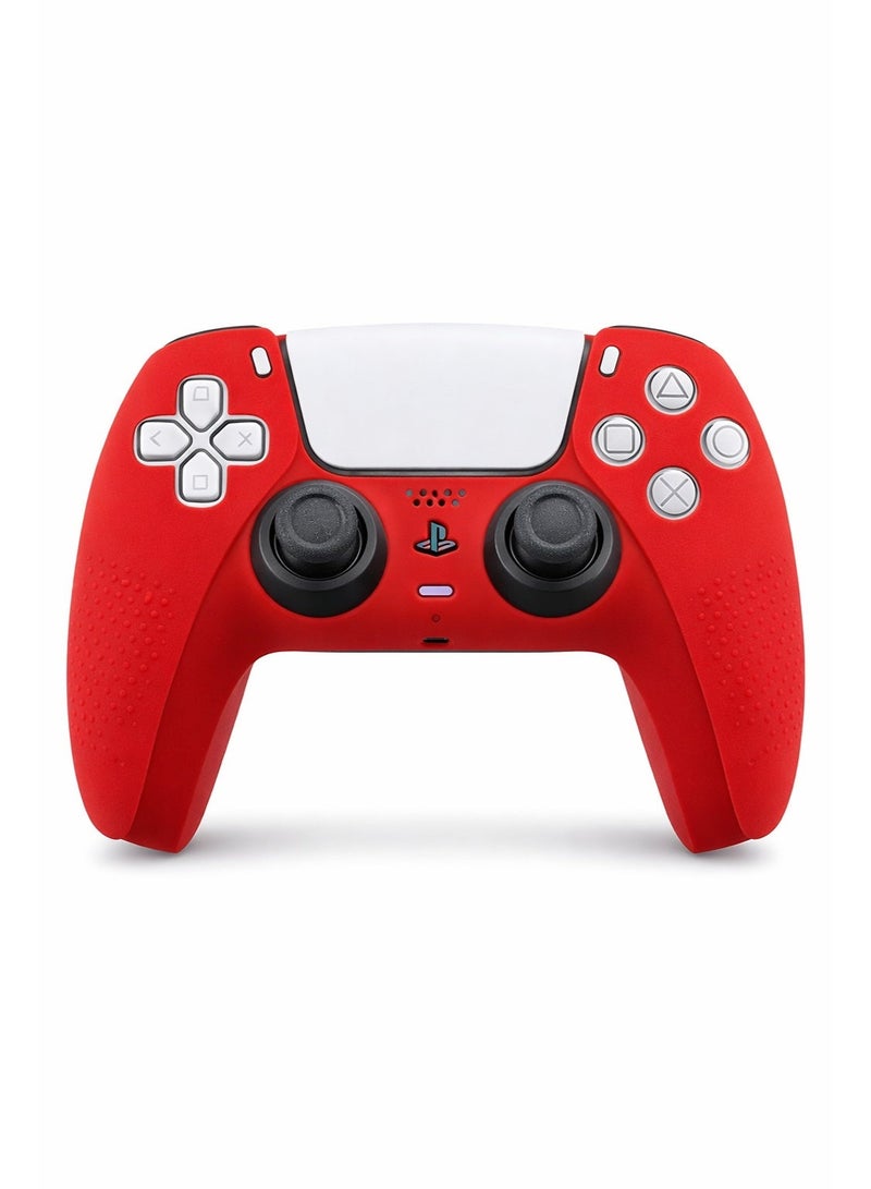 DOBE Silicone Protective Case Kit for PS5 Controller – Red Anti-Slip Cover - Image 2