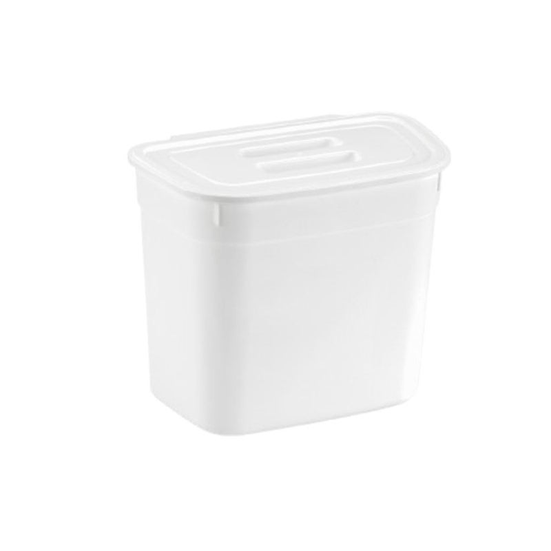 Hanging Kitchen Dustbin Bucket with Lid, 7 Liter Capacity, Space-Saving Waste Bin for Cabinet Doors, Compact Garbage Container,27.8 x 17.8 x 23.3 cm. (White) - Image 5