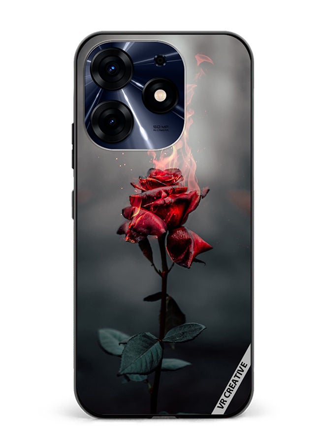 VR CREATIVE Protective Case Cover For Tecno Spark 10 Pro Burning Rose Design Multicolour - Image 1