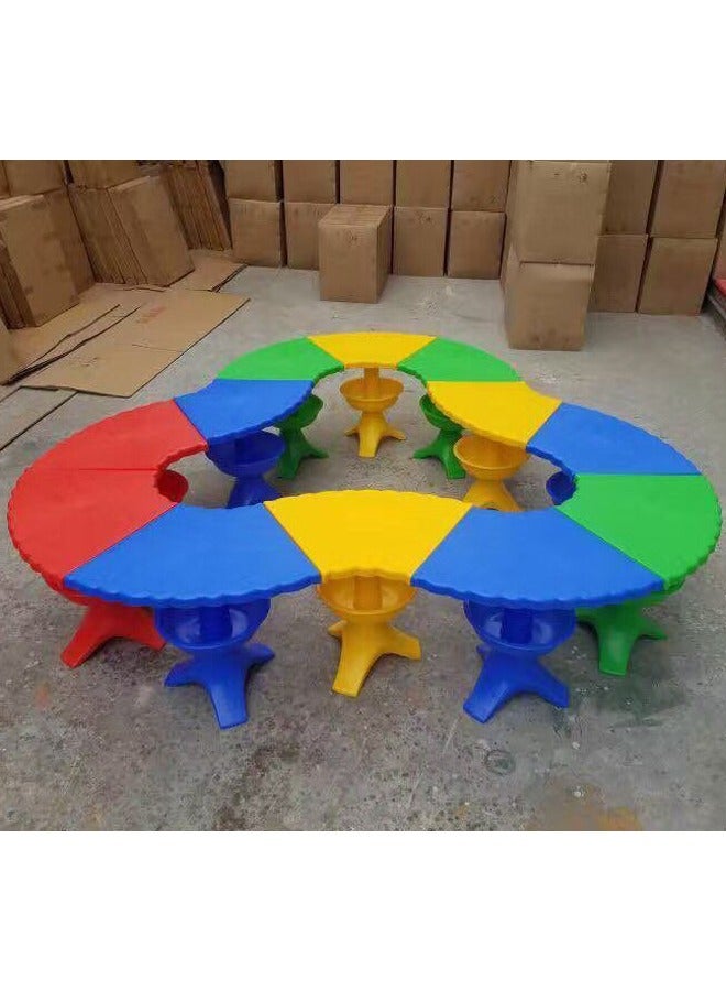 JSAITOYS Kids Combination Table Child Daycare Furniture Splicing Desk - Image 5