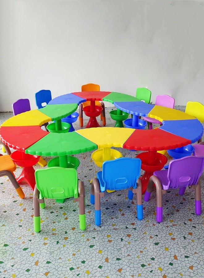 JSAITOYS Kids Combination Table Child Daycare Furniture Splicing Desk - Image 4