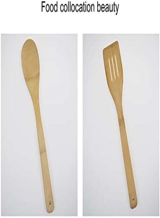 AKDC Spatula Cooking-Tools Set, Natural Bamboo Kitchen Utensil Square Spatula Cooking Utensil 4Pcs/Set Spatula Kitchen Utensil For Home Kitchen - Image 2