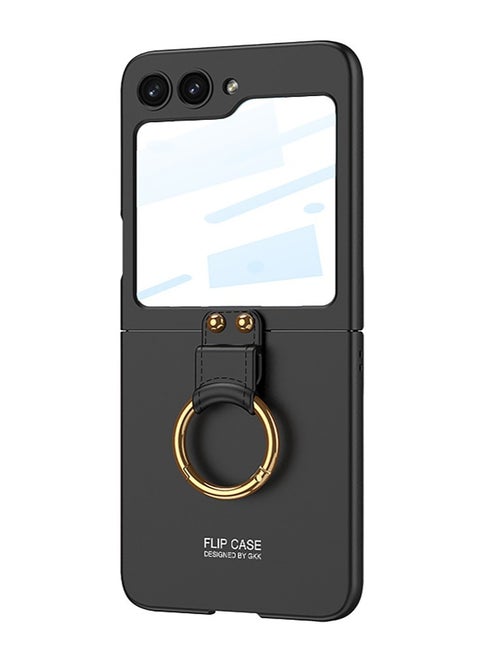 Case for Samsung Galaxy Z Flip 5 Case with Ring, Built with Back Small Screen Protector 360° Protective Shockproof Slim Case for Z Flip 5 5G