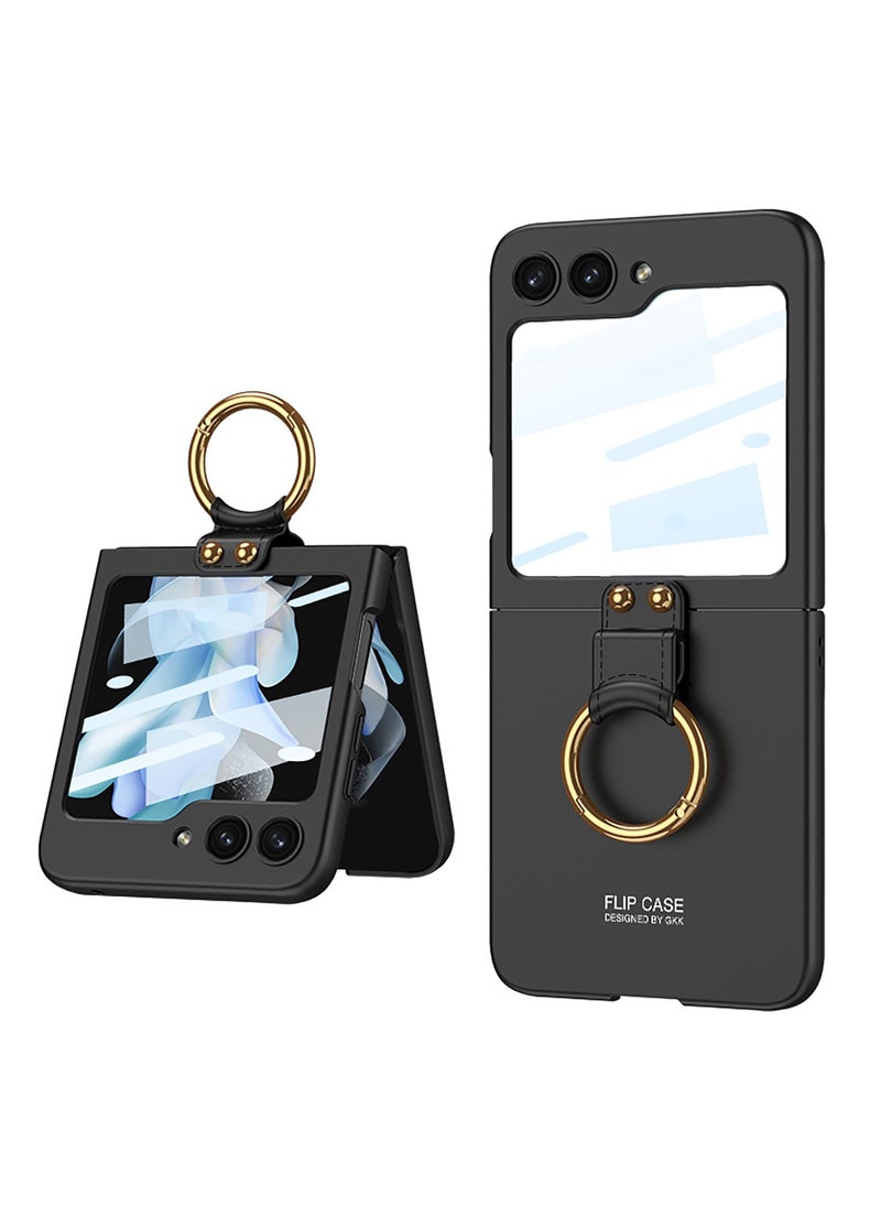 Aookay - Case for Samsung Galaxy Z Flip 5 Case with Ring, Built with Back Small Screen Protector 360° Protective Shockproof Slim Case for Z Flip 5 5G - Image 1
