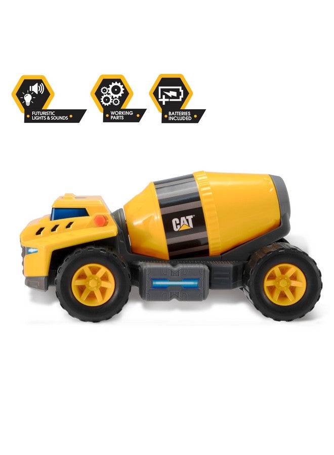 CAT Construction Toys, Future Force Cement Mixer Toy, with Lights and Sounds, Ages 3+ Yellow - Electro-Power Sounds, Next-Gen Glow Effects, Articulated Features - Indoor/Outdoor Play! - Image 2