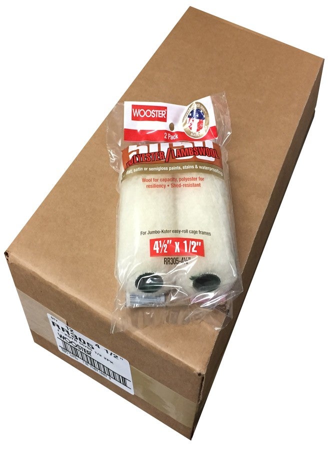 ووستر فرشاة ووستر RR305، 4.5 بوصة، أسطوانة جامبو-كوتير 50/50، 1/2 بوصة، عبوة من 2 قطعة، عبوة من 12 قطعة - Image 1
