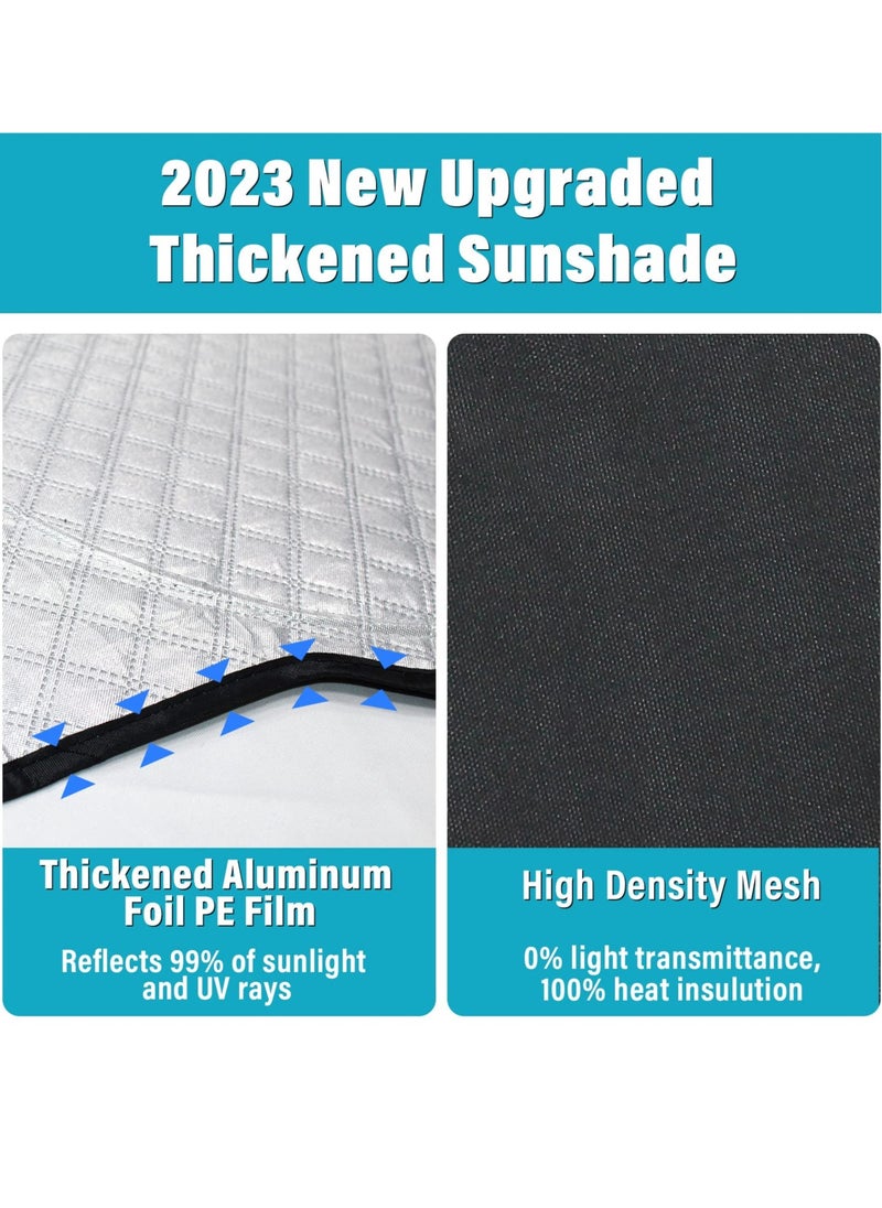 Excefore - Windshield Sunshade for Tesla Model Y, Foldable Windshield Cover Thicken Sunshade, for Tesla Model y/3 UV Reflector, Interior Tesla Accessories for Summer, Fit Keep Vehicle Cool - Image 1