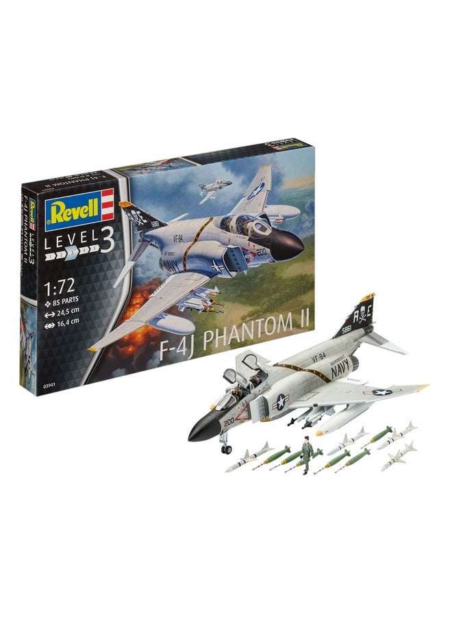 ريفيل طقم بناء Revell of Germany 03941 F-4J Phantom Ll، لمدة تتراوح من 144 شهرًا إلى 960 شهرًا  - Image 1