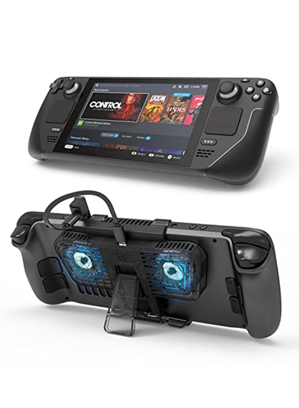 Steam Deck & Nintendo Switch OLED & Rog Ally Cooling Fan Dock with Stand & USB-C Adaptor Steam Deck Cooler USB-C Powered with Adjustable Speed