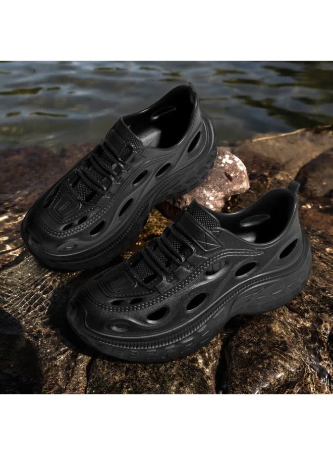 Footoppo Eva Men's Sports Sandals Outdoor Comfortable Non-slip Holey Slippers Thick-soled Beach Shoes Summer