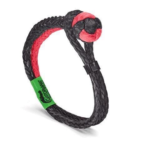 Bubba Rope 176746NGRB-L Heavy Duty 3/8" Synthetic Shackle NexGen PRO Gator Jaw Breaking Strength of 47,000 lb with HMPE in Red and Black, Accessory Ideal for Recovery and Towing Stuck Vehicle - Image 2