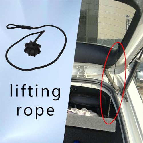 HAOBO Rear Parcel Shelf String, Tonneau Cover Strap Cord, Rear Trunk Parcel Shelf String Hanging Rope, Hatchback Trunk Cover Straps Universal Car Accessories Replacement for Most Cars - Image 3