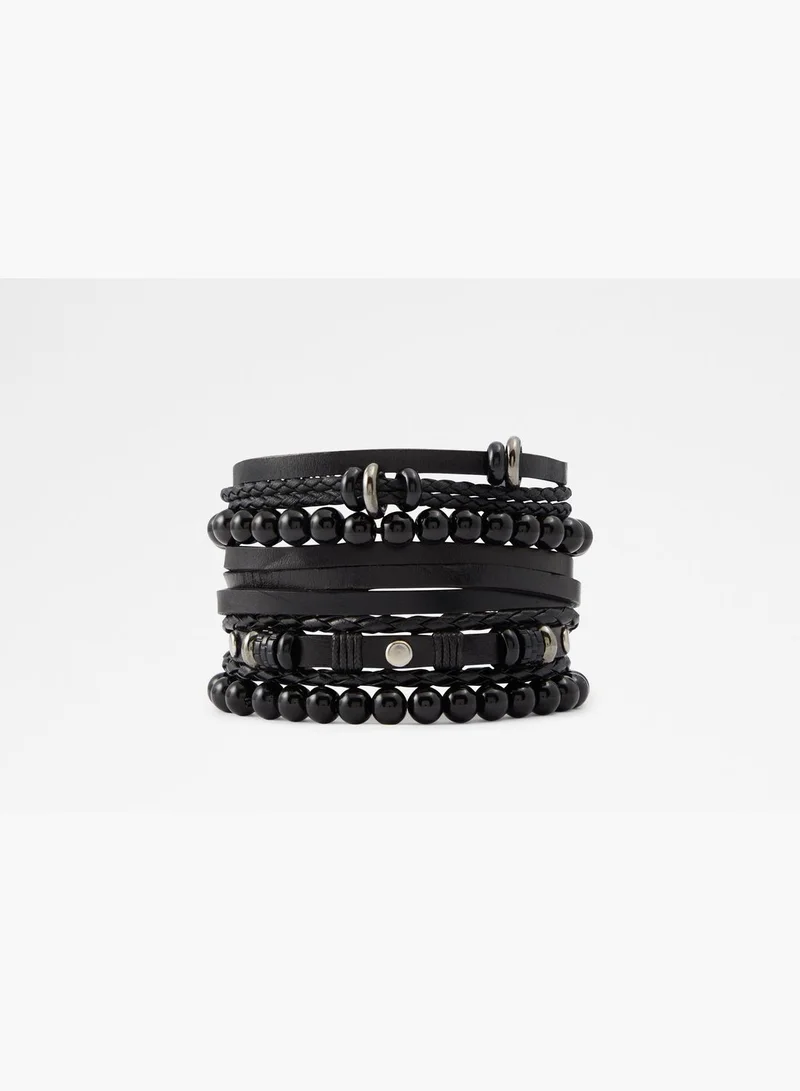 ALDO Multi-Layer Beads & Woven Strap Bracelet
