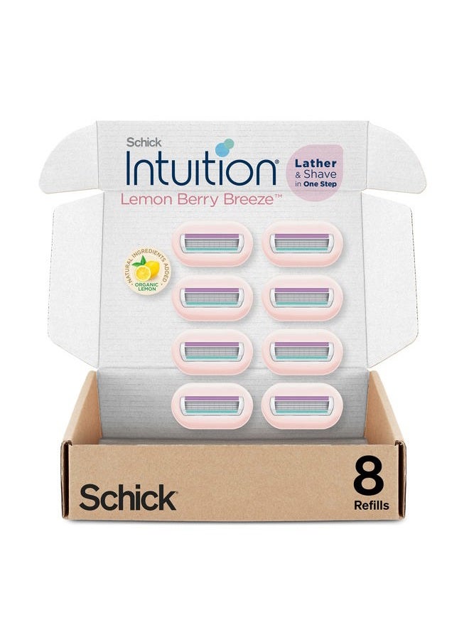 Intuition شفرات حلاقة شِك ليمون بيري بريز مع ليمون عضوي للنساء، 8 قطع - Image 1