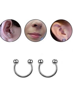 2 Pieces of fashionable spherical nose piercing earrings for nose decoration