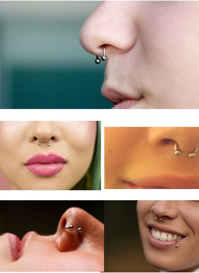 Generic - 2 Pieces of fashionable spherical nose piercing earrings for nose decoration - Image 1