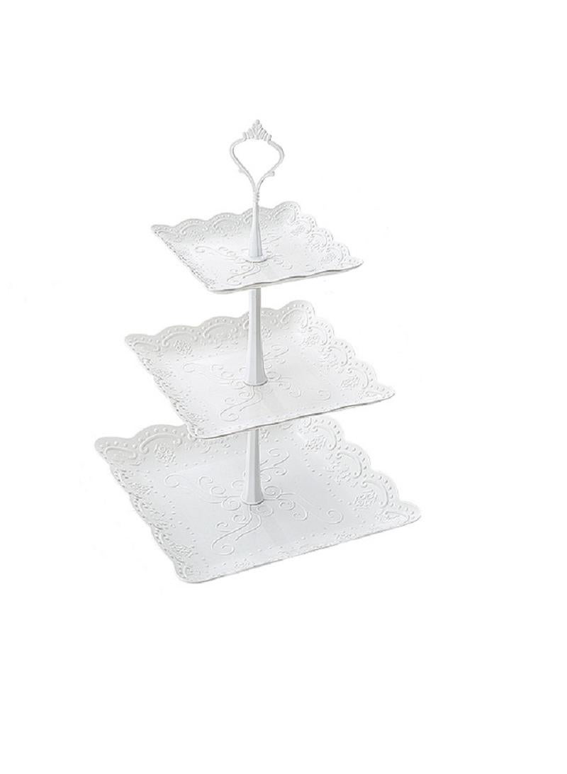 Y&D Three Layer European Style Multi Layer Removable Fruit Dessert Plate - Image 1