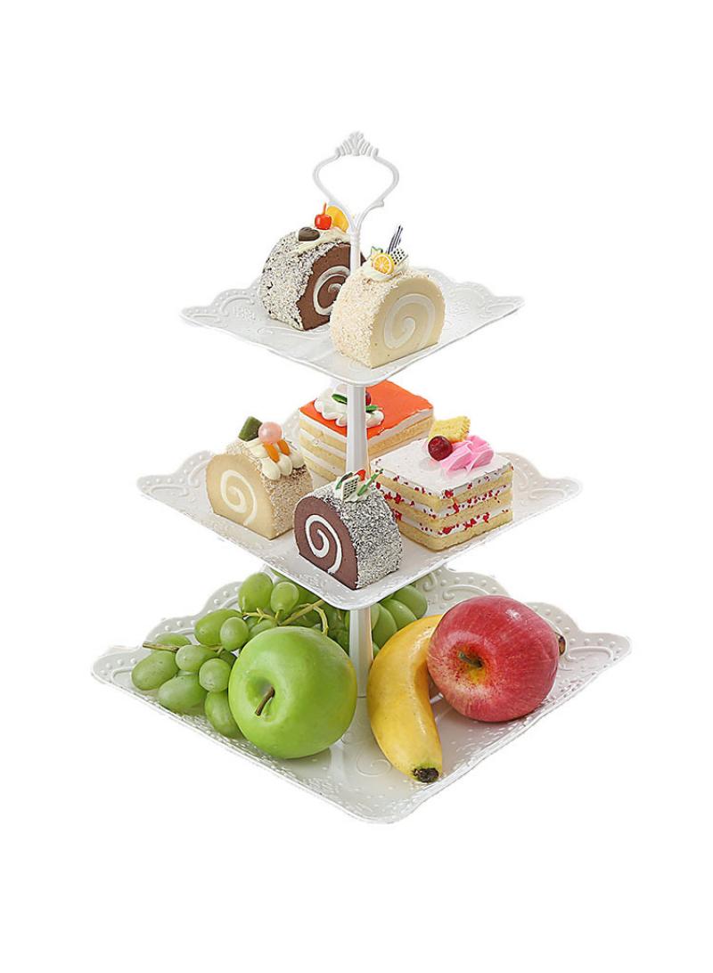 Y&D Three Layer European Style Multi Layer Removable Fruit Dessert Plate - Image 2