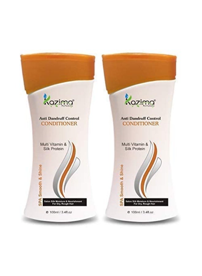 KAZIMA Anti Dandruff Control Conditioner For Hair Fall Defense, Helps Prevent Hair Loss, Total Damage Care, Silky Smooth Care, Moisture Conditioner, 200 ml (Pack of 2) - Image 1